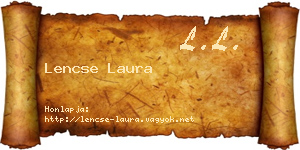 Lencse Laura névjegykártya