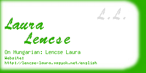 laura lencse business card